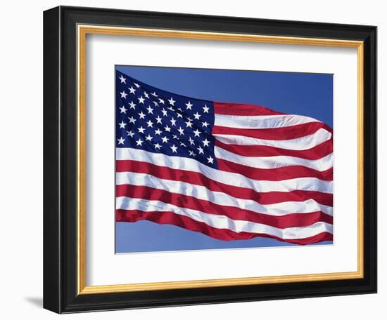 American Flag Blowing in the Wind-Joseph Sohm-Framed Photographic Print