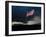 American Flag Blowing in Wind at Dusk in the Desert-James Shive-Framed Photographic Print