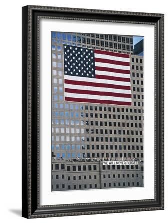 Freedom Tower And The Flag Poster Art Print American Flag Home Decor 
