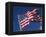 American Flag Flaps in Wind, Cle Elum, Washington, USA-Nancy & Steve Ross-Framed Premier Image Canvas