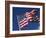 American Flag Flaps in Wind, Cle Elum, Washington, USA-Nancy & Steve Ross-Framed Photographic Print