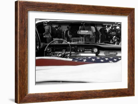 American Flag in Convertible-null-Framed Photo