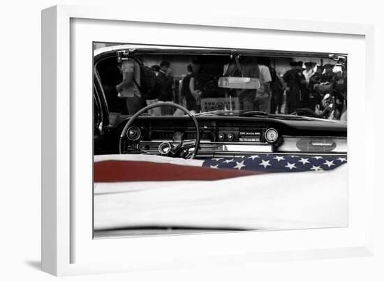 American Flag in Convertible-null-Framed Photo