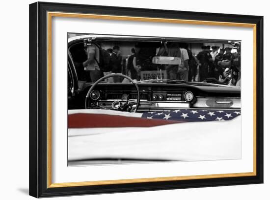 American Flag in Convertible-null-Framed Photo