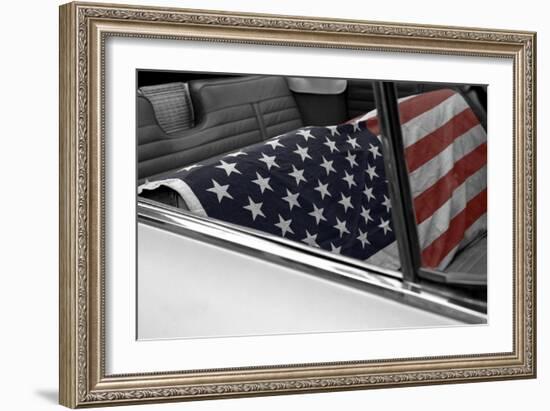 American Flag in Convertible-null-Framed Photo