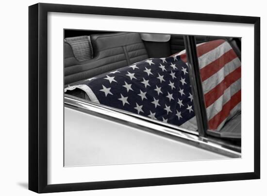 American Flag in Convertible-null-Framed Photo