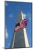 American Flag in Front of the Obelisk of the Washington Monument at the Mall, District of Columbia-Michael Runkel-Mounted Photographic Print