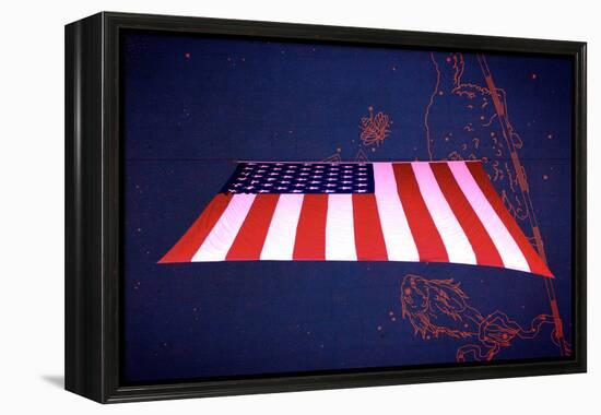 American Flag in Grand Central Station NYC-null-Framed Stretched Canvas