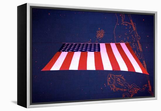 American Flag in Grand Central Station NYC-null-Framed Stretched Canvas