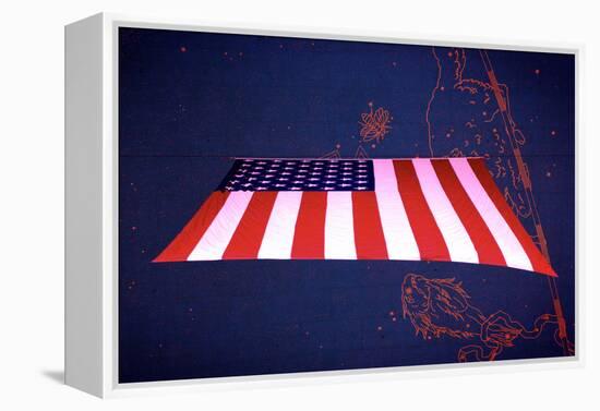 American Flag in Grand Central Station NYC-null-Framed Stretched Canvas