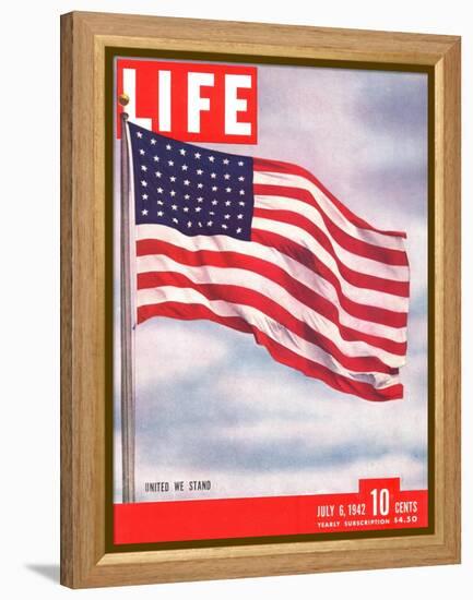 American Flag, July 6, 1942-Dmitri Kessel-Framed Premier Image Canvas