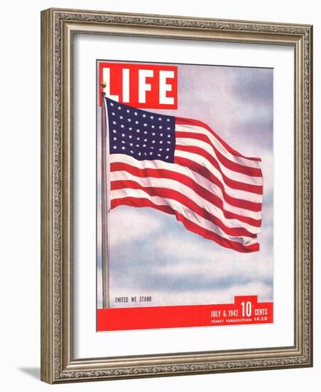 American Flag, July 6, 1942-Dmitri Kessel-Framed Photographic Print