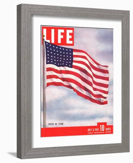 American Flag, July 6, 1942-Dmitri Kessel-Framed Photographic Print