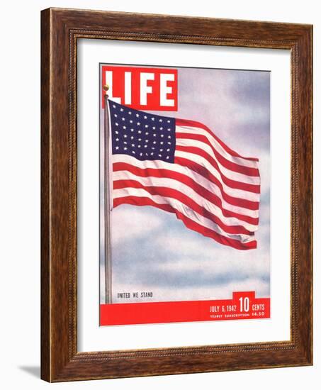 American Flag, July 6, 1942-Dmitri Kessel-Framed Photographic Print