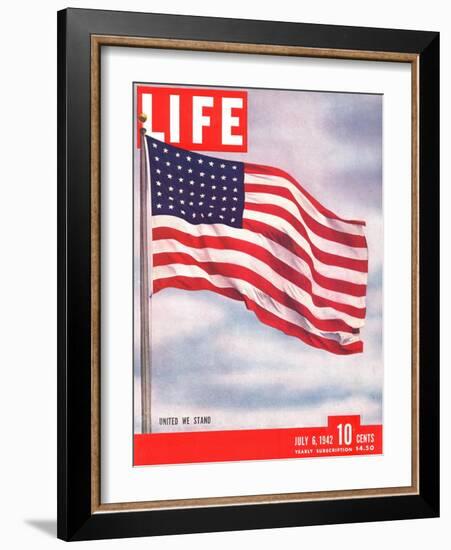 American Flag, July 6, 1942-Dmitri Kessel-Framed Photographic Print