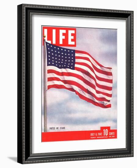 American Flag, July 6, 1942-Dmitri Kessel-Framed Photographic Print