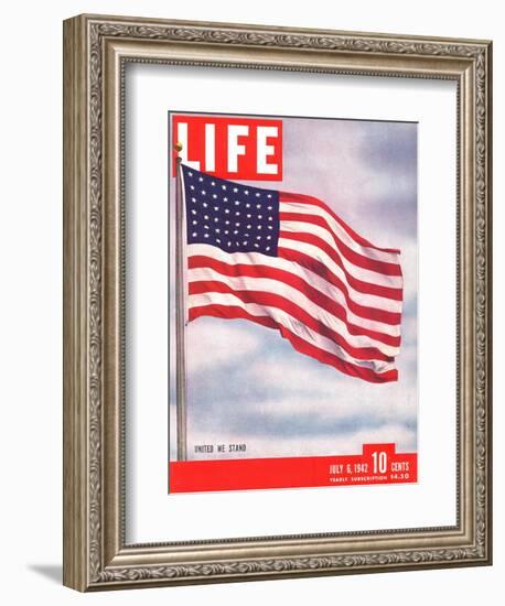 American Flag, July 6, 1942-Dmitri Kessel-Framed Photographic Print