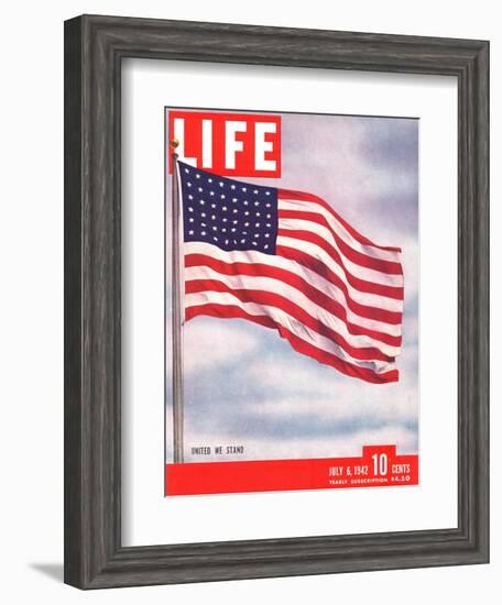 American Flag, July 6, 1942-Dmitri Kessel-Framed Photographic Print