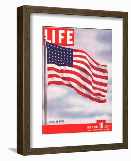 American Flag, July 6, 1942-Dmitri Kessel-Framed Photographic Print