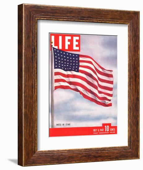 American Flag, July 6, 1942-Dmitri Kessel-Framed Photographic Print