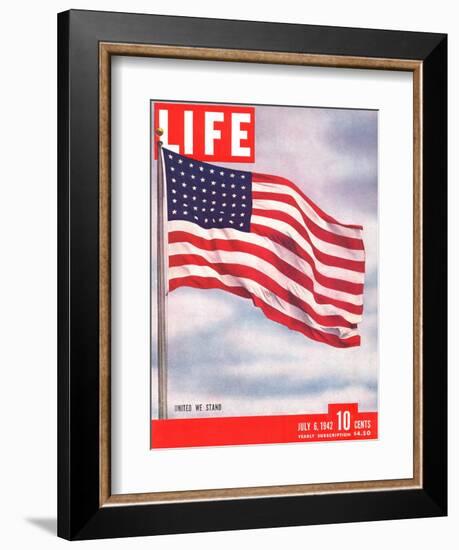 American Flag, July 6, 1942-Dmitri Kessel-Framed Photographic Print