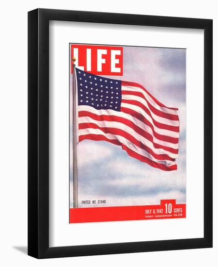 American Flag, July 6, 1942-Dmitri Kessel-Framed Photographic Print