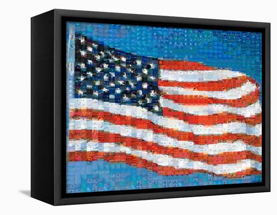 American Flag Mosaic-Joseph Sohm-Framed Premier Image Canvas