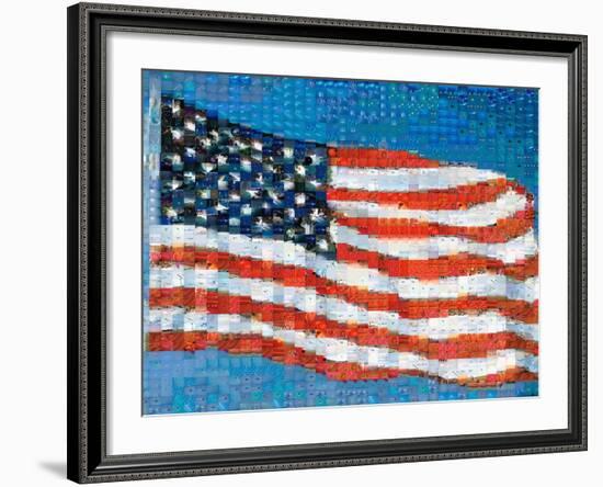 American Flag Mosaic-Joseph Sohm-Framed Photographic Print