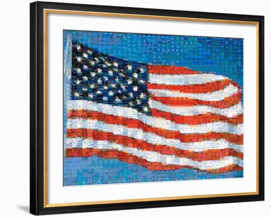 American Flag Mosaic-Joseph Sohm-Framed Photographic Print