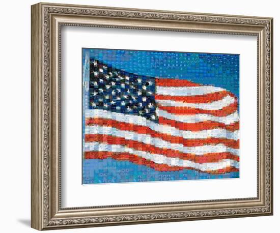 American Flag Mosaic-Joseph Sohm-Framed Photographic Print