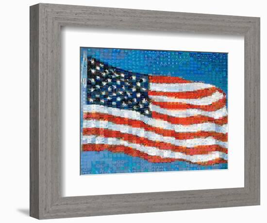 American Flag Mosaic-Joseph Sohm-Framed Photographic Print