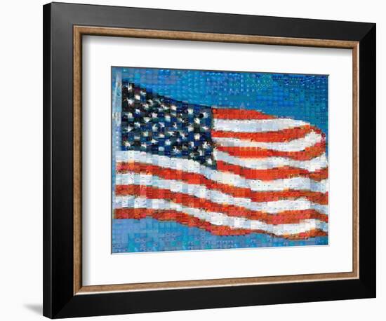 American Flag Mosaic-Joseph Sohm-Framed Photographic Print