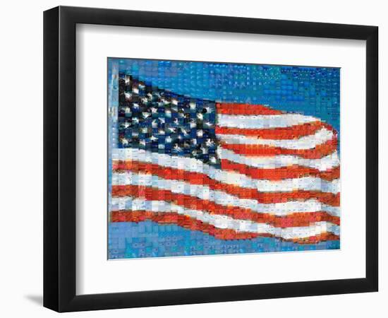 American Flag Mosaic-Joseph Sohm-Framed Photographic Print