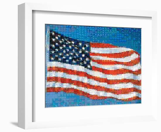 American Flag Mosaic-Joseph Sohm-Framed Photographic Print