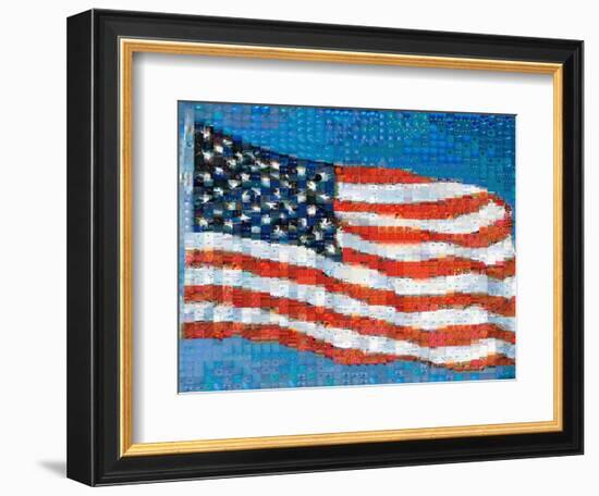 American Flag Mosaic-Joseph Sohm-Framed Photographic Print