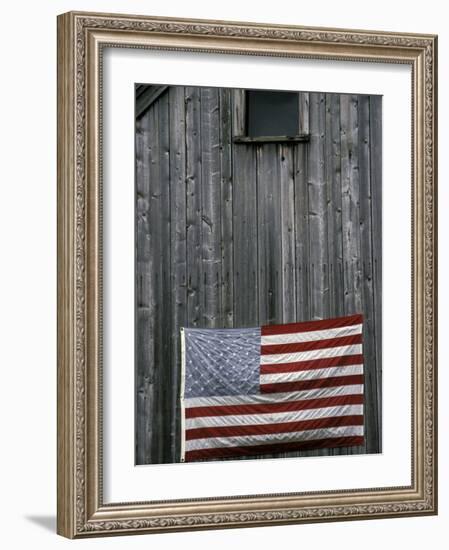 American Flag on Barn-Marilyn Parver-Framed Photographic Print