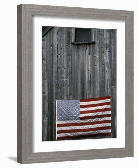 American Flag on Barn-Marilyn Parver-Framed Photographic Print