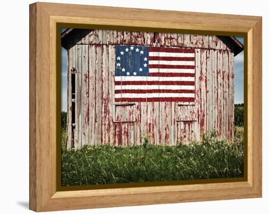 American flag painted on barn-Owaki-Framed Premier Image Canvas