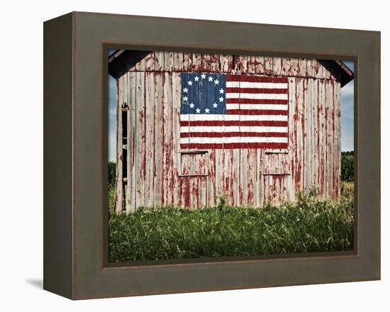 American flag painted on barn-Owaki-Framed Premier Image Canvas