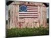 American flag painted on barn-Owaki-Mounted Photographic Print