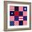 American Flag Quilt Pattern-null-Framed Art Print