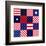 American Flag Quilt Pattern-null-Framed Art Print