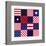 American Flag Quilt Pattern-null-Framed Art Print