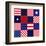 American Flag Quilt Pattern-null-Framed Art Print