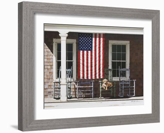 American Flag-Zhen-Huan Lu-Framed Giclee Print