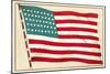 American Flag-null-Mounted Art Print