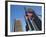 American Flags, General Motors Corporate Headquarters, Renaissance Center, Detroit, Michigan, Usa-Paul Souders-Framed Photographic Print