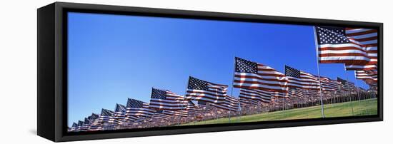 American Flags in Memory of 9/11, Pepperdine University, Malibu, California, USA-null-Framed Stretched Canvas