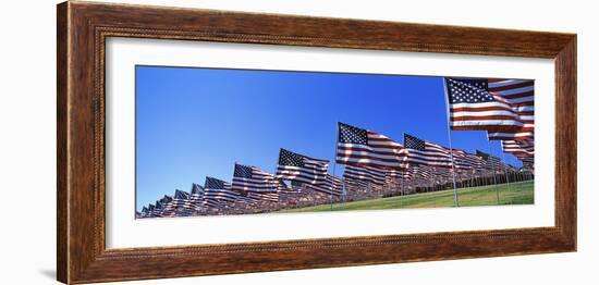 American Flags in Memory of 9/11, Pepperdine University, Malibu, California, USA-null-Framed Photographic Print