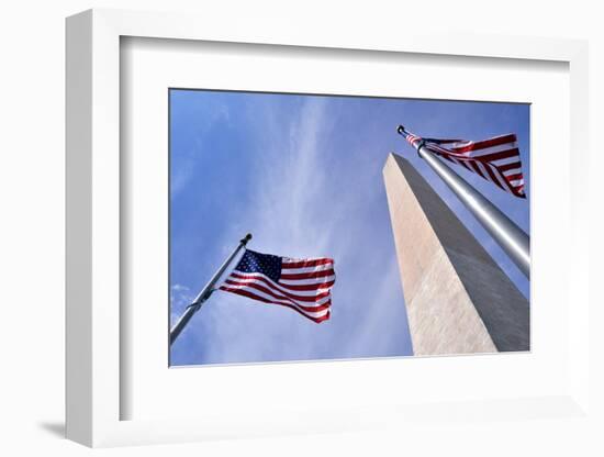 American Flags Surrounding the Washington Memorial on the National Mall in Washington Dc.-1photo-Framed Photographic Print
